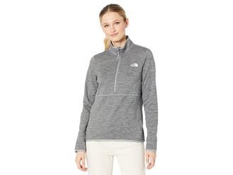 The North Face Canyonlands 1/4 Zip Womens Clothing TNF Medium Grey Heather : SM, Polyester/Elastane