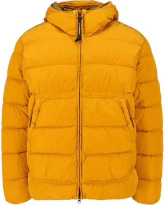 C.P. Company Quilted Hooded Down Jacket with Integrated Goggle Lenses