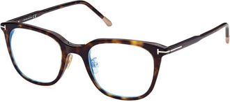 Tom Ford Mens Black Square Eyeglass Frames FT5776-D-B 052