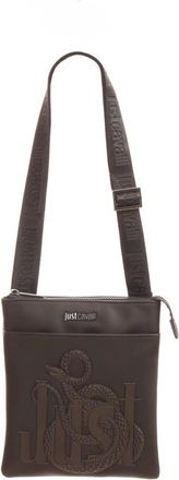 Roberto Cavalli Bolso Cruzado con Logo Aplicado - Bags - Hombre - Negro - ONE SIZE