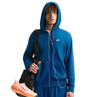 Nike Mens Club Full-Zip Hoodie - Court Blue/Court Blue/Lt Khaki Size 3XL