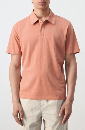 Mango Solid Cotton Piqu&eacute; Polo in Salmon at Nordstrom, Size X-Large