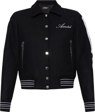 Amiri Bones Jacket - Dames - Bomber jackets - Zwart - S - Wol - Jassen
