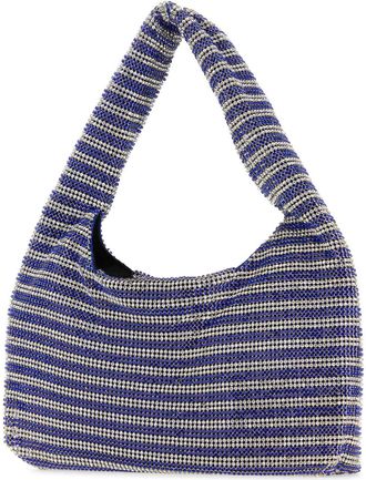 Kara Womens Two-Tone Rhinestones Mini Handbag Cobaltstripe Borse A Mano Bag