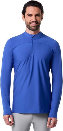 Coolibar Mens Zip Rash Guard - UPF 50+ Sun Protection - Nocona in Baja Blue at Nordstrom, Size X-Large