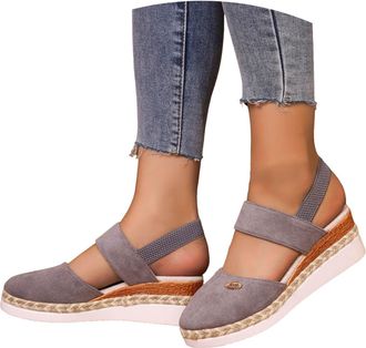 Generic Orthopedic Closed Toe Platform Wedge Sandals for Women Summer Dressy,2026 Casual Comfortable Lightweight Platform Wedges Heels Sandals Walking Non Sli