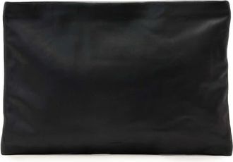 AllSaints Large Bettina Leather Clutch in Black at Nordstrom