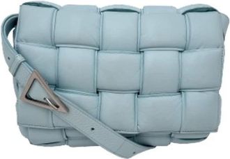 Bottega Veneta Pre-owned Cross Body Bags, female, Blue, Size: ONE SIZE Pre-owned Leather Shoulder Bag