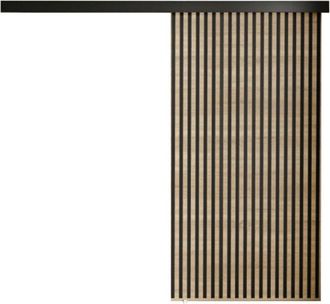 Mirjan24 Mobilier1 - Puerta Corredera Dover 204, Roble Sonoma + Negro