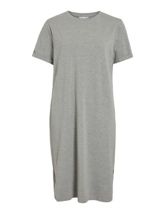 Vila Womens Vinora S/S T-Shirt Dress, Light Grey Mix, S