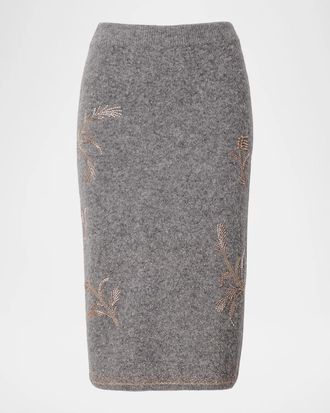 Rag & Bone Iris Beaded Midi Skirt