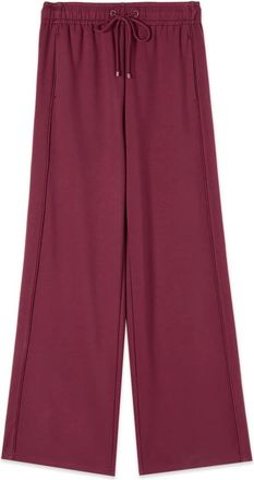 Oltre Wijde joggingbroek met bies - Dames - Wijde Broeken - Rood - S - Polyester - Broeken