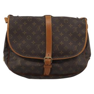 Louis Vuitton Saumur Monogram Canvas Brown Canvas Handbag (Pre-Owned)