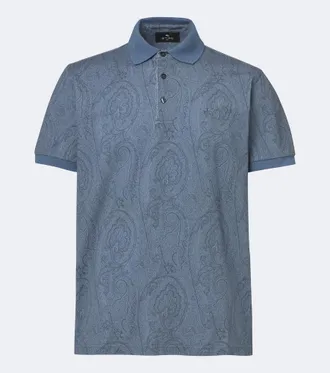 Etro Paisley cotton piqu&eacute; polo shirt