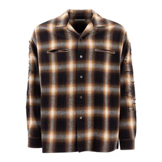 Undercover Casual Shirts, male, Multicolor, Size: 2XL Check Shirt Brown Casual Style