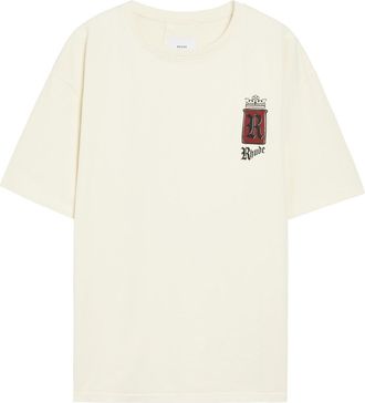 Rhude Rhude Fumar Printed Cotton T-shirt - White - XL