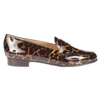 Carel Loafers, female, Brown, 7 UK, Leopard Print Heeled Loafer