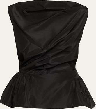Simone Rocha Sleeveless Draped Peplum Top