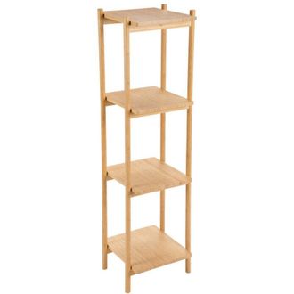 Andrea House Andrea House Ba24534 Estanter&iacute;a De Ba&ntilde;o De Bamb&uacute; Con 4 Estantes - Ref: Ba24534
