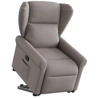 vidaXL Sill&oacute;n Reclinable Elevable Tela Gris Taupe Vidaxl