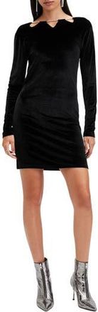 AllSaints Regina Bead Detail Long Sleeve Velvet Dress in Black at Nordstrom Rack, Size 6 Us / 10 Uk
