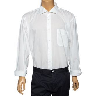 Balmain White Cotton Button Front Shirt 3Xl