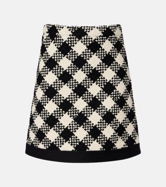 Valentino Cotton and wool-blend tweed miniskirt