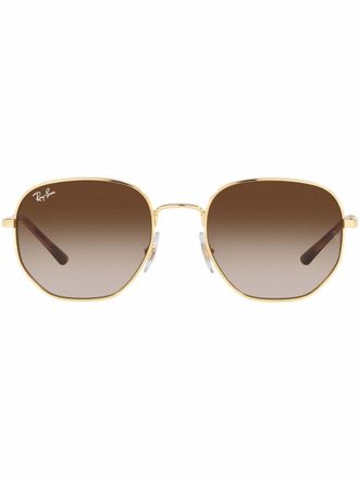 Ray-Ban geometric-frame sunglasses - unisex - Metal - 51 - Gold