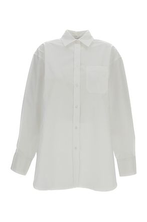 Sportmax White Nespola Cotton-Blend Shirt