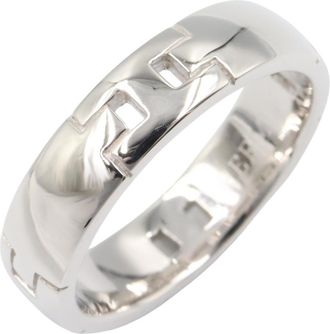 Herm&egrave;s Silver White Gold (18K) Band Ring (Pre-Owned)