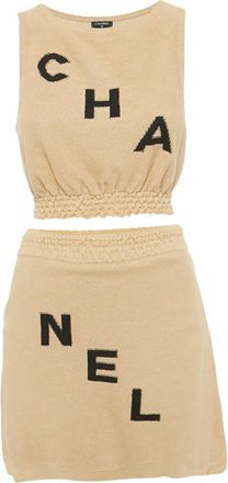 Chanel Set gonna smanicata con ricamo - Toni neutri