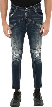 Dsquared2 Blue Skinny Mid Rise Jeans