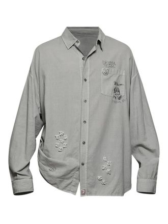 Paly Hollywood appliqu&eacute;-detail shirt - Grey