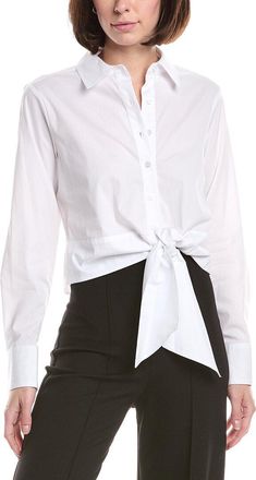 Kenneth Cole Tie Waist Poplin Shirt
