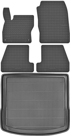 OEM Juego De Alfombrillas De Goma Para Coche Y Alfombrilla Para Maletero Para Ford Focus Iii Estate (2011-2018)