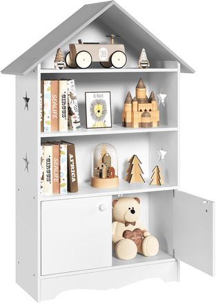 Woltu Woltu - Librer&iacute;a Infantil Para Ni&ntilde;os Con 3 Estanter&iacute;as Abiertos Librero Infantil Para Habitaci&oacute;n Organizador Multiusos Estante De Libreria Para Dormit