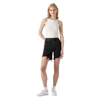 Levi's Dames/Dames 501 Denim Mid Thigh Jean Shorts (Zwart)
