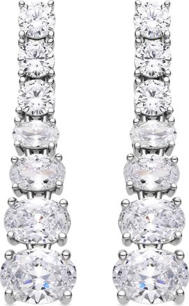 Luxenter oorbellen in 925 sterling zilver en briljante zirkonia rhodium afwerking - Zelpo