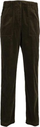Aspesi Pantalone Mod. 0136 - Dames - Straight fit broeken - Groen - XS - Broeken