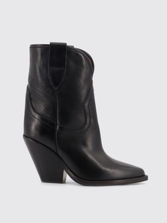 Isabel Marant Leyane Suede Western Boots with High Heel