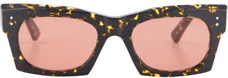 Retro Superfuture Edku Maculato Zonnebril Bruin Acetaat - Heren - Zonnebrillen - Bruin - 52 MM - Accessoires