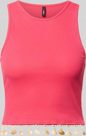 Only Slim Fit Top aus Baumwoll-Mix Modell SHELLY in Rot, Gr&ouml;&szlig;e XL