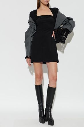 The Mannei Crochet-trim Dress, Womens, Black