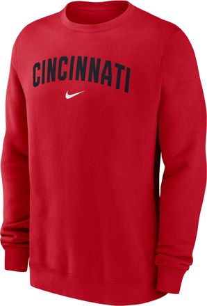 Nike Cincinnati Reds 2-Hit Nike Mens MLB Pullover Crew in Red | NKPU62QRED-JST
