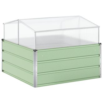 vidaXL Jardinera Verde Pastel 100 X 100 X 77 Cm Acero Galvanizado Vidaxl