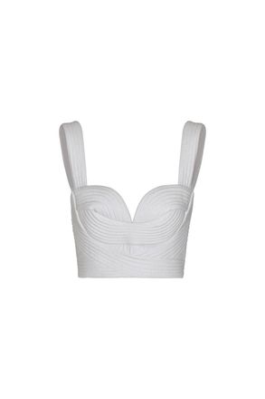 Andres Otalora Womens A Tu Lado Bustier Top In Off - White