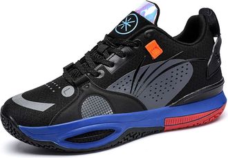 Generic Mens Low Top Basketball Shoes are Lightweight Shock-Absorbing Anti Slip Grip Outdoor Sports Training Boots Walking Shoes(Black,5.5 UK)