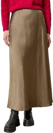 Lilla P Satin Bias Maxi Skirt