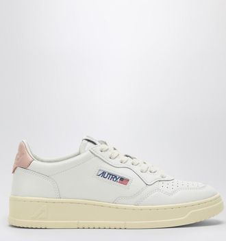 Autry White/pink leather Medalist sneakers