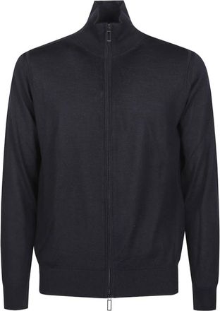 Paolo Pecora Truien & Vesten, Heren, Blauw, XL, Wol, Ritsvest